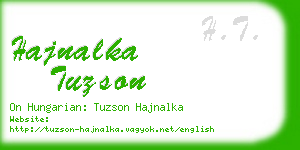 hajnalka tuzson business card